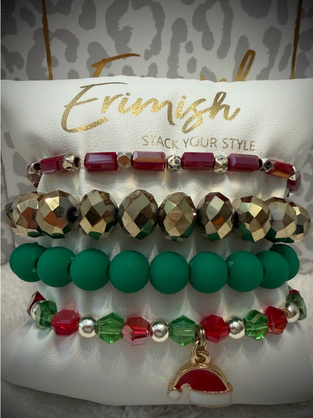 New ERIMISH Bracelets - 4 Pc - Christmas - Custom Regular, Kids or Extended Size